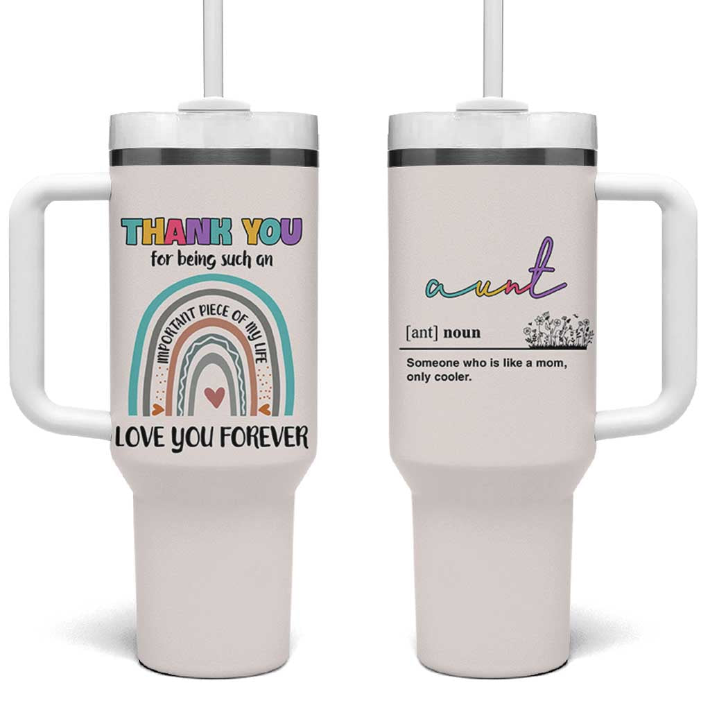Aunt Gifts Tumbler With Handle Christmas Birthday Thank You Gift From Niece Nephew