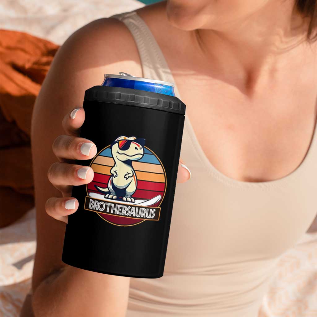 Funny Brother Gifts 4 in 1 Can Cooler Tumbler I Smile Because You Are My Brother