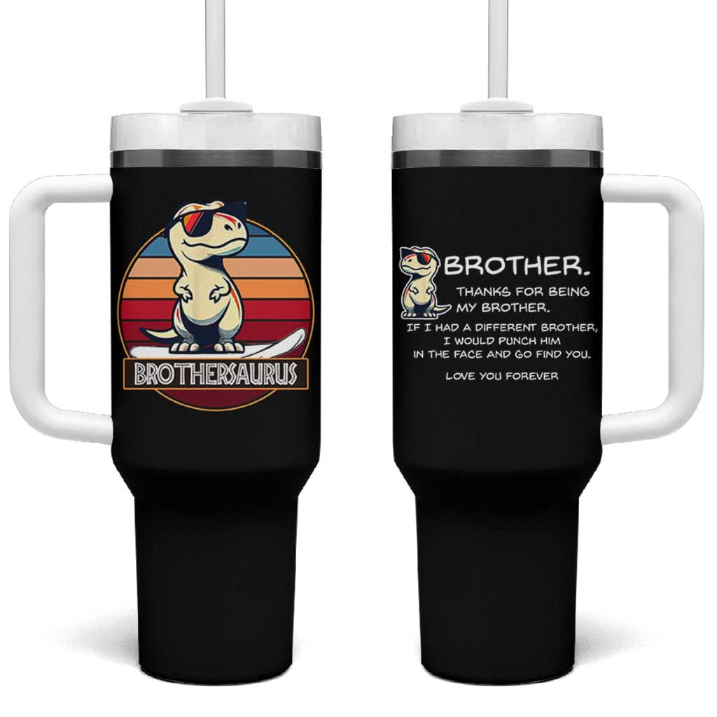 Funny Brother Gifts Tumbler With Handle I Smile Because You Are My Brother