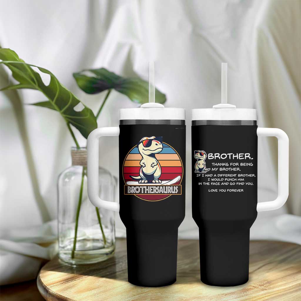 Funny Brother Gifts Tumbler With Handle I Smile Because You Are My Brother