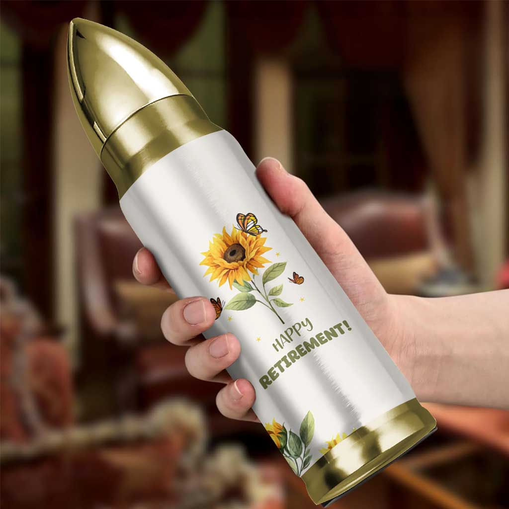 Retirement Gifts For Woman Bullet Tumbler Coworker Leaving A Wise Woman Once Said Im Outta Here Sunflower