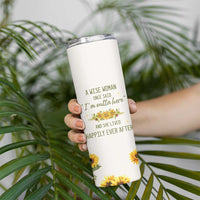 Retirement Gifts For Woman Skinny Tumbler Coworker Leaving A Wise Woman Once Said Im Outta Here Sunflower