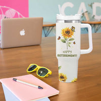 Retirement Gifts For Woman Tumbler With Handle Coworker Leaving A Wise Woman Once Said Im Outta Here Sunflower
