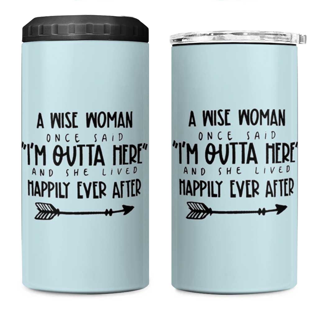 Retirement Gift For Women 2026 4 in 1 Can Cooler Tumbler A Wise Woman Once Said Im Outta Here