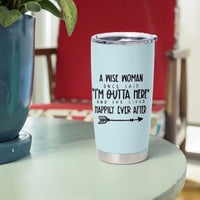 Retirement Gift For Women 2026 Tumbler Cup A Wise Woman Once Said Im Outta Here