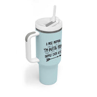 Retirement Gift For Women 2026 Tumbler With Handle A Wise Woman Once Said Im Outta Here