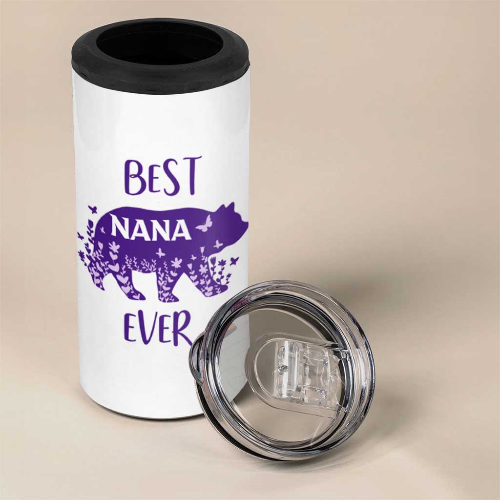 Cute grandma 4 in 1 Can Cooler Tumbler Best Nana Ever - Wonder Print Shop