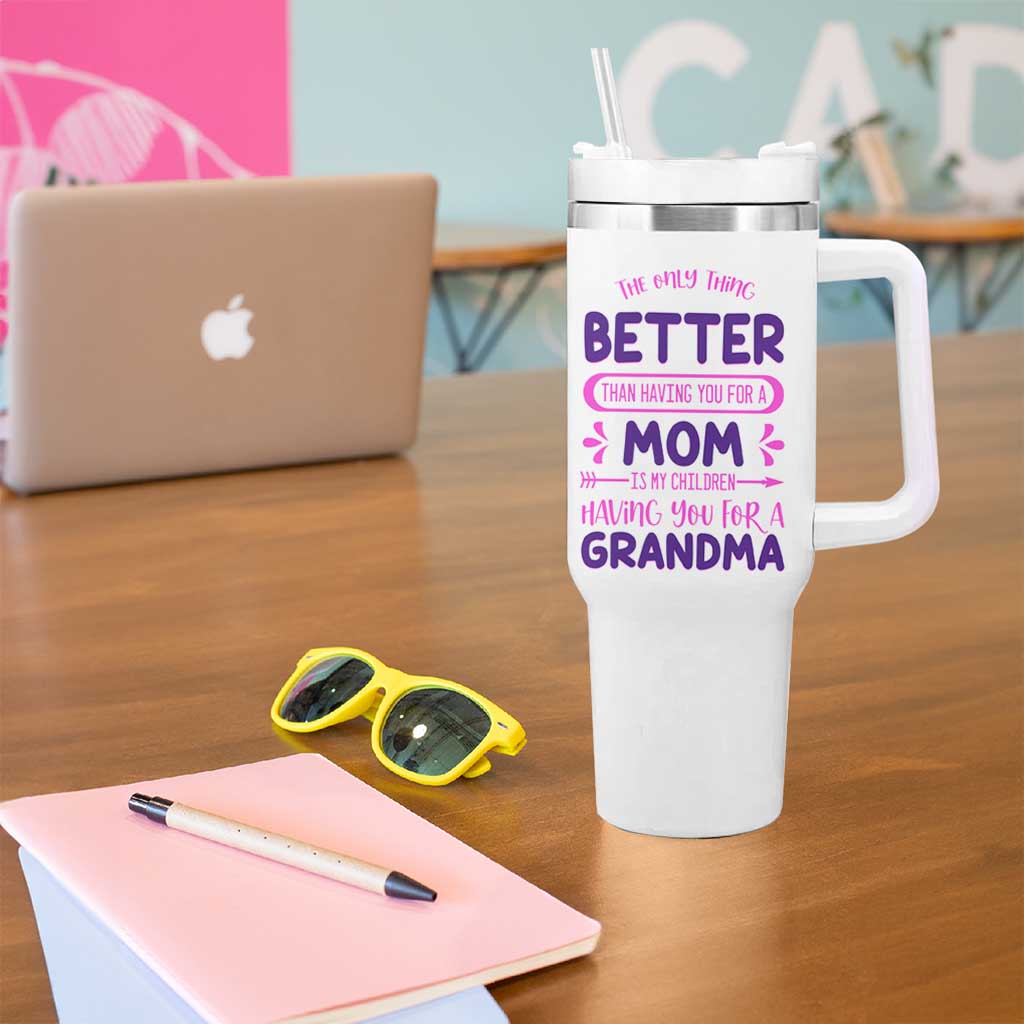 Cute grandma Tumbler With Handle Best Nana Ever - Wonder Print Shop