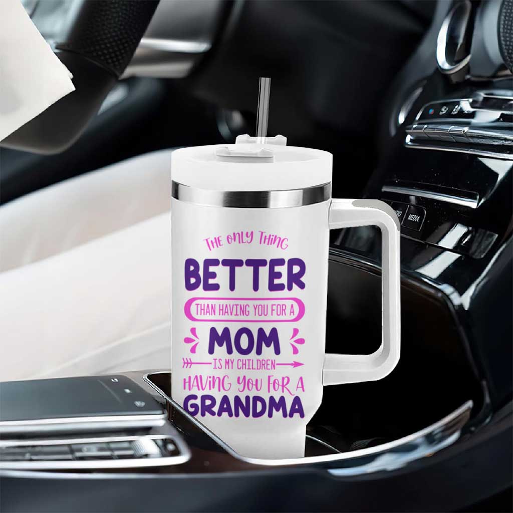 Cute grandma Tumbler With Handle Best Nana Ever - Wonder Print Shop