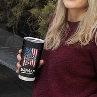 Braap Motocross Dirt Bike Tumbler Cup Braaap Vintage USA American Flag Vintage Bikers Club