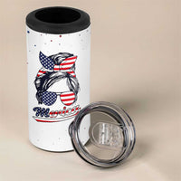 Retro Reproductive Rights 4 in 1 Can Cooler Tumbler Merica Stars Stripes Feminist 4th Of July