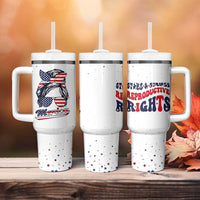 Retro Reproductive Rights Tumbler With Handle Merica Stars Stripes Feminist 4th Of July