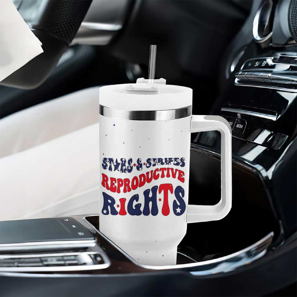 Retro Reproductive Rights Tumbler With Handle Merica Stars Stripes Feminist 4th Of July