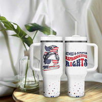 Retro Reproductive Rights Tumbler With Handle Merica Stars Stripes Feminist 4th Of July