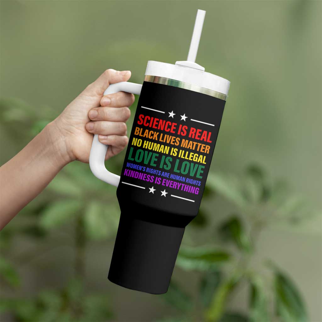 Equality Tumbler With Handle LGBTQ BLM Black Pride Gift