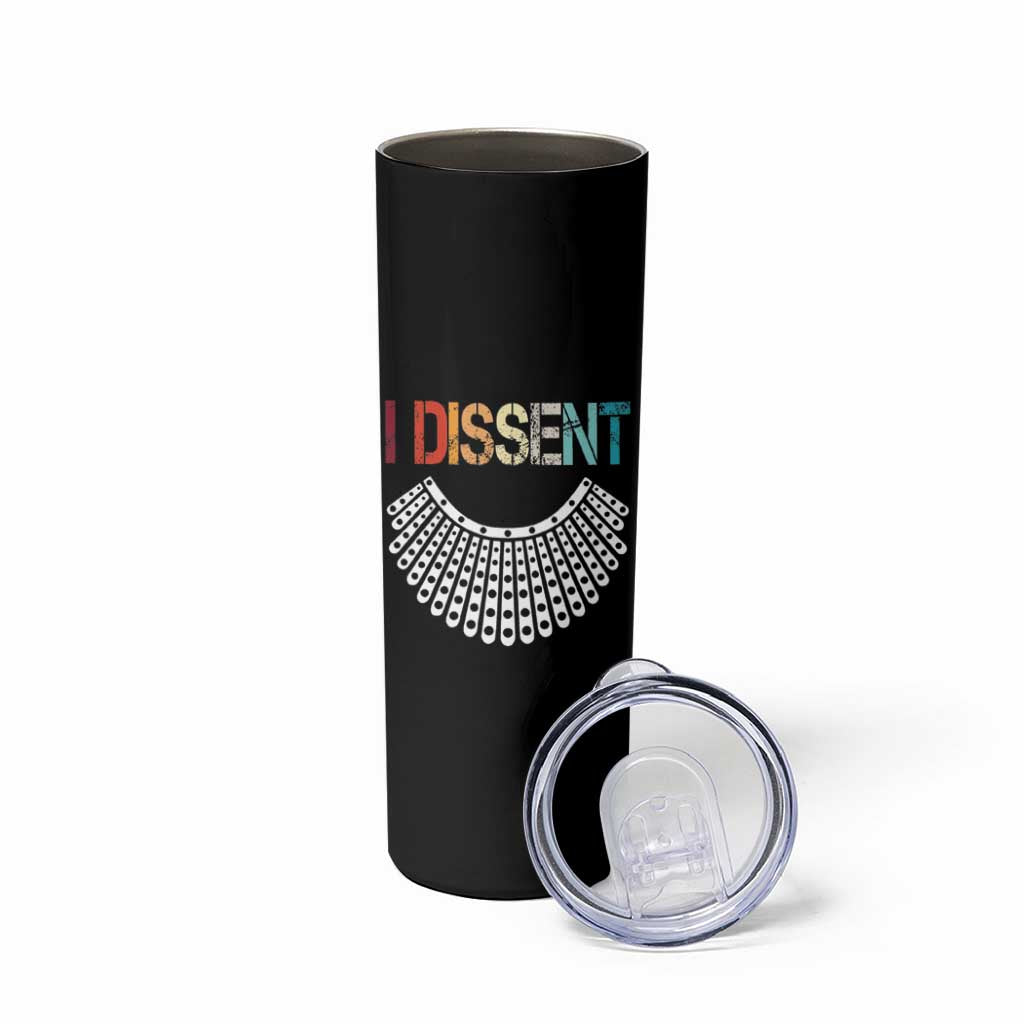 Ruth Bader Ginsburg Skinny Tumbler I Dissent Notorious RBG Quote Feminist Gifts Women - Wonder Print Shop