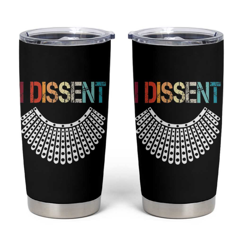 Ruth Bader Ginsburg Tumbler Cup I Dissent Notorious RBG Quote Feminist Gifts Women - Wonder Print Shop