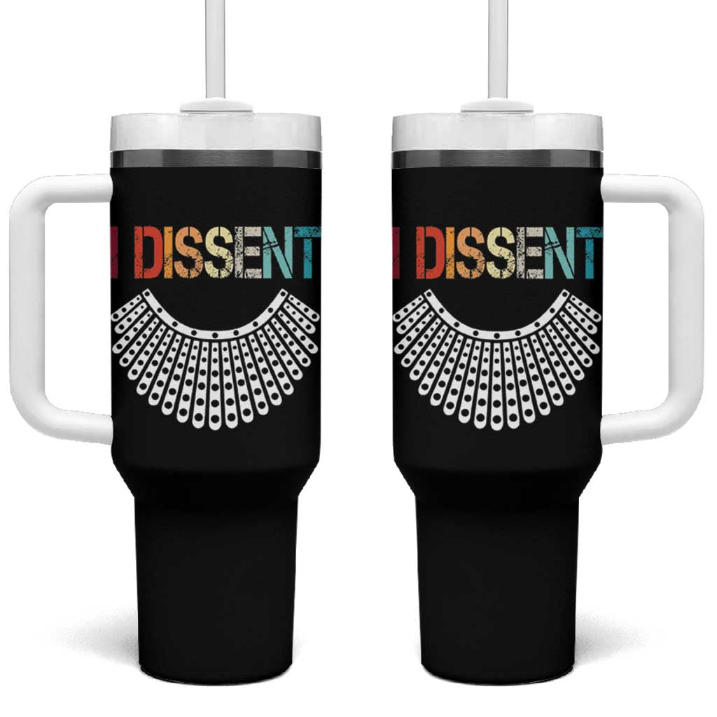 Ruth Bader Ginsburg Tumbler With Handle I Dissent Notorious RBG Quote Feminist Gifts Women - Wonder Print Shop