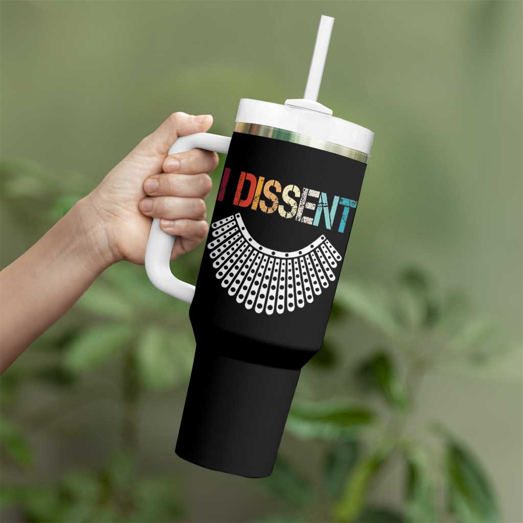 Ruth Bader Ginsburg Tumbler With Handle I Dissent Notorious RBG Quote Feminist Gifts Women - Wonder Print Shop