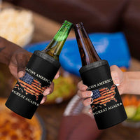 Funny Bacon American Great Again US Flag 4 in 1 Can Cooler Tumbler