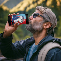 Too Cool For British Rule 4 in 1 Can Cooler Tumbler Funny Patrotic 4th Of July Independence Day