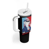Too Cool For British Rule Tumbler With Handle Funny Patrotic 4th Of July Independence Day