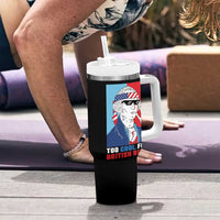 Too Cool For British Rule Tumbler With Handle Funny Patrotic 4th Of July Independence Day