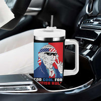 Too Cool For British Rule Tumbler With Handle Funny Patrotic 4th Of July Independence Day