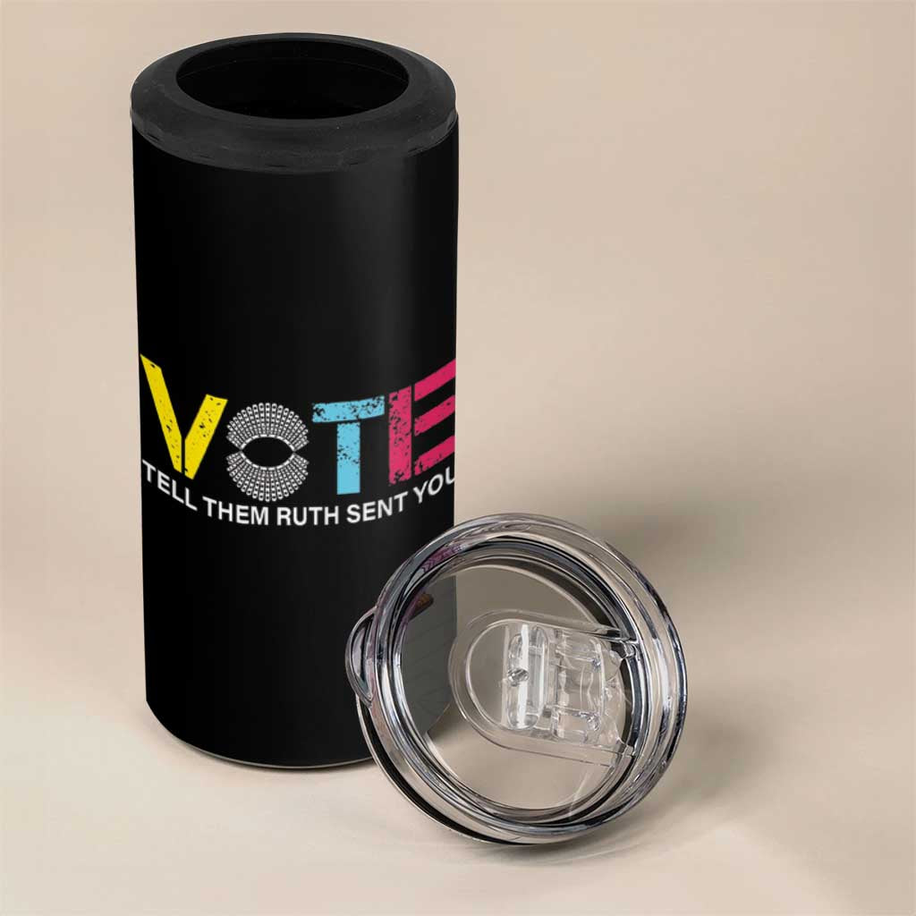 RBG Quote 4 in 1 Can Cooler Tumbler Vote Tell Them Ruth Send You - Wonder Print Shop