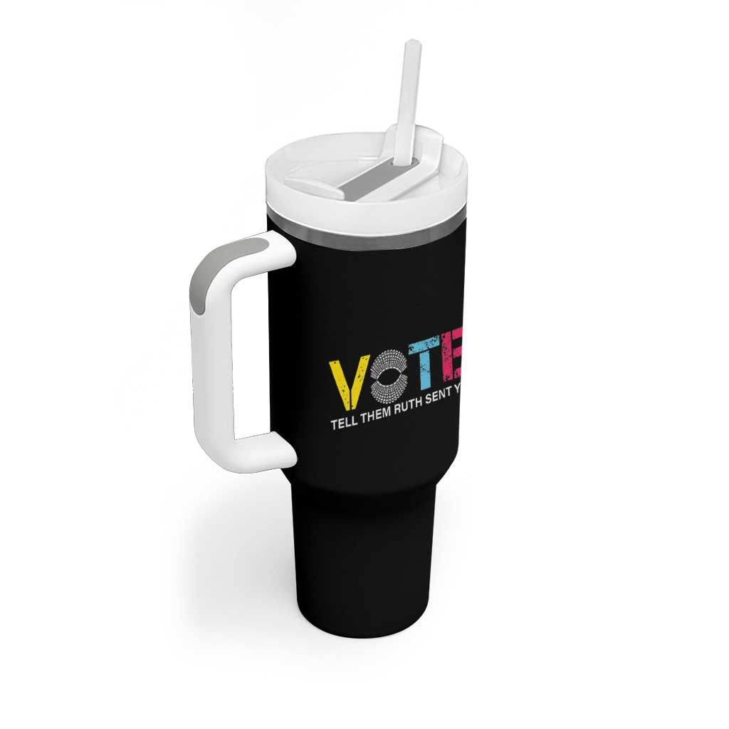 RBG Quote Tumbler With Handle Vote Tell Them Ruth Send You - Wonder Print Shop