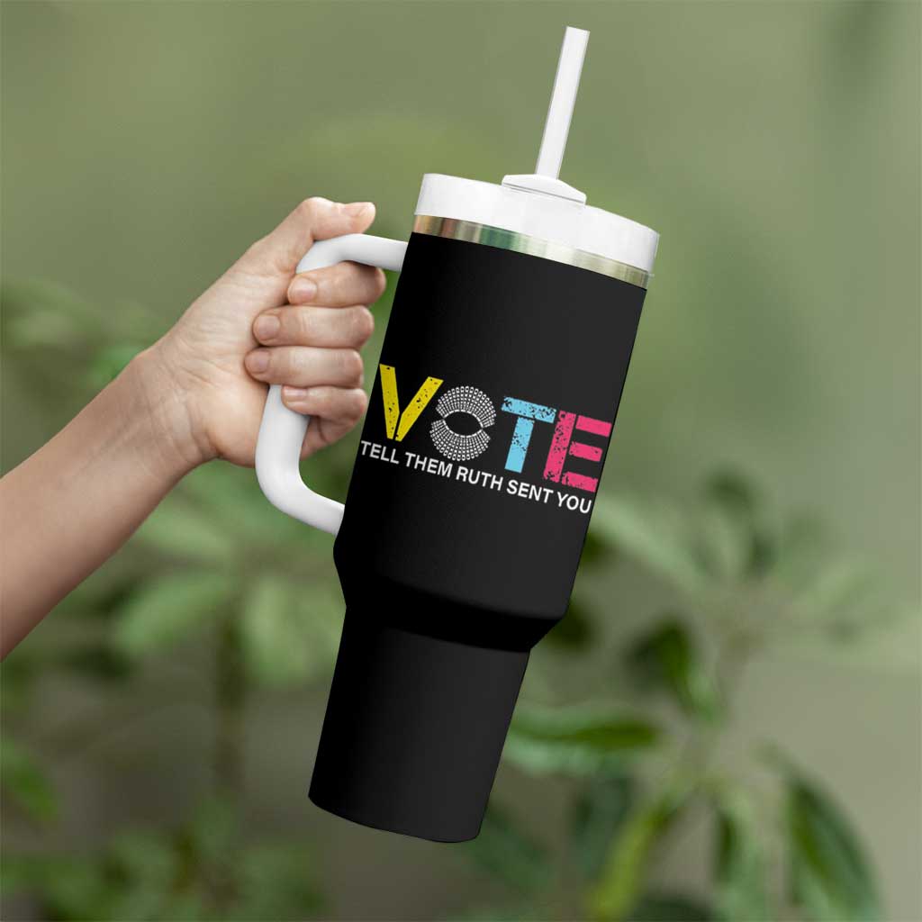 RBG Quote Tumbler With Handle Vote Tell Them Ruth Send You - Wonder Print Shop