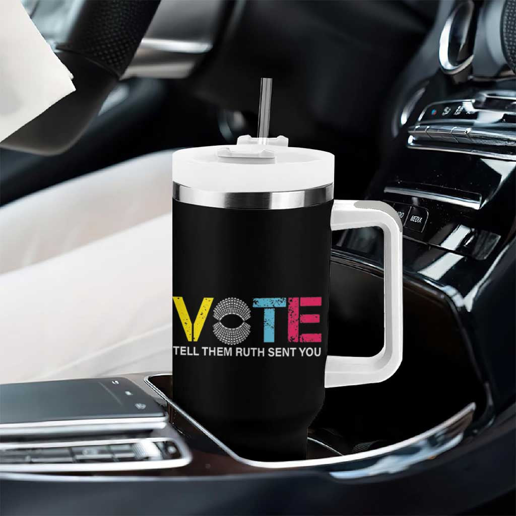 RBG Quote Tumbler With Handle Vote Tell Them Ruth Send You - Wonder Print Shop