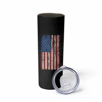 This Veteran Supports Harris 2024 Election Skinny Tumbler American Flag Eagle Grandpa Dad Gifts - Wonder Print Shop