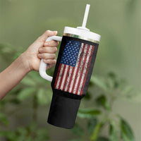 This Veteran Supports Harris 2024 Election Tumbler With Handle American Flag Eagle Grandpa Dad Gifts - Wonder Print Shop