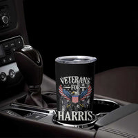 Veterans For Harris Walz 2024 Election Tumbler Cup American Flag Eagle Grandpa Dad Gifts - Wonder Print Shop