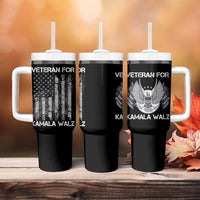 Veterans For Harris Walz 2024 Election Tumbler With Handle American Flag Eagle Uncle Grandpa Dad Gifts - Wonder Print Shop