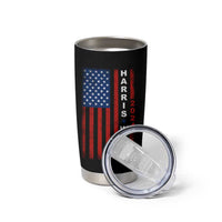 Harris Walz 2024 Election Tumbler Cup Mind Your Own Damn Business American Flag - Wonder Print Shop