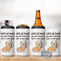Funny Get Well Soon Gifts 4 in 1 Can Cooler Tumbler At Least You Dont Have To Wear A Cone - Wonder Print Shop
