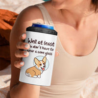 Funny Get Well Soon Gifts 4 in 1 Can Cooler Tumbler At Least You Dont Have To Wear A Cone - Wonder Print Shop