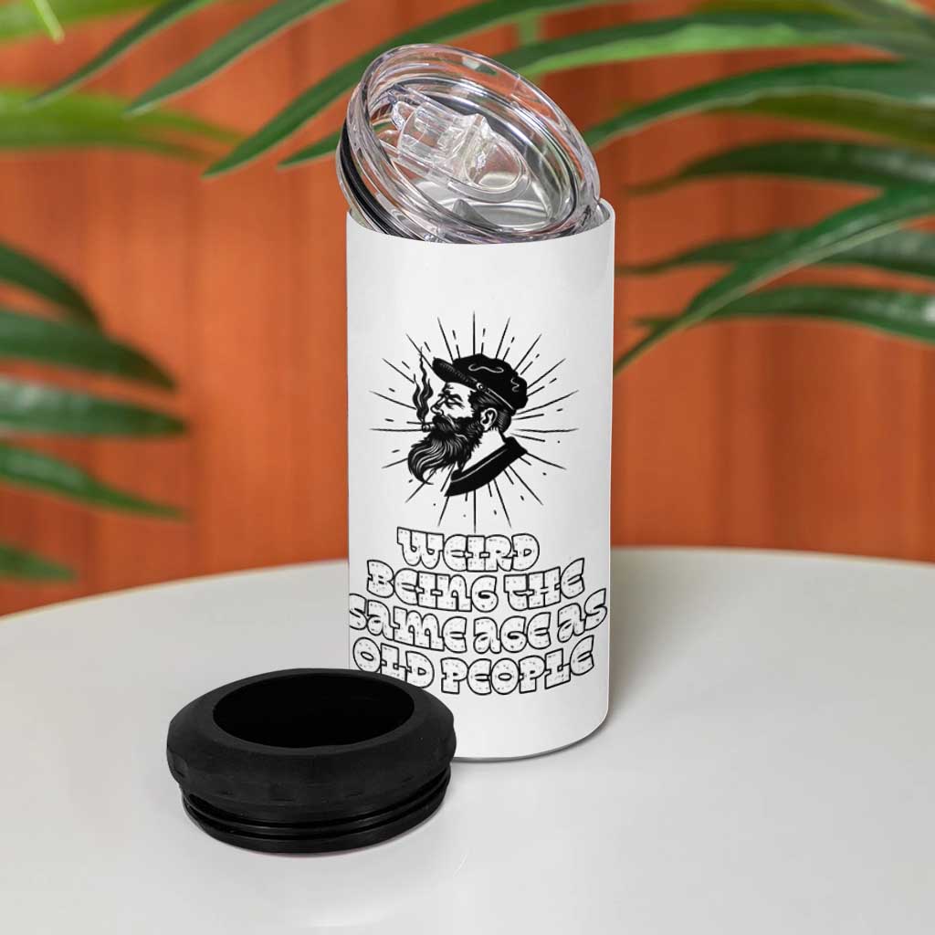 Weird Being the Same Age As Old People 4 in 1 Can Cooler Tumbler Funny 50th 60th 70th Birthday Gifts for Men Him Husband Grandpa