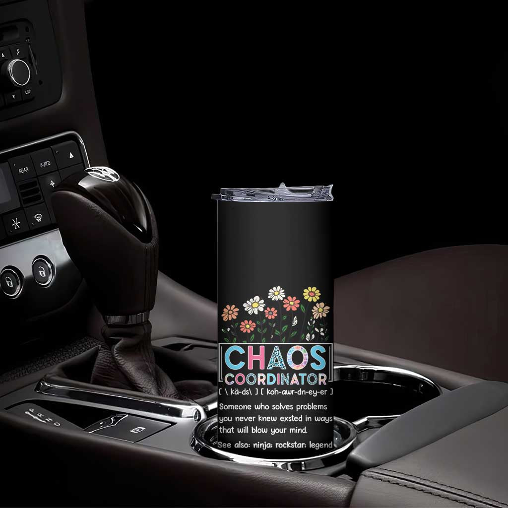 Chaos Coordinator Skinny Tumbler Thank You Gift Christmas Gifts for Colleague Coworker Travel Mug - Wonder Print Shop