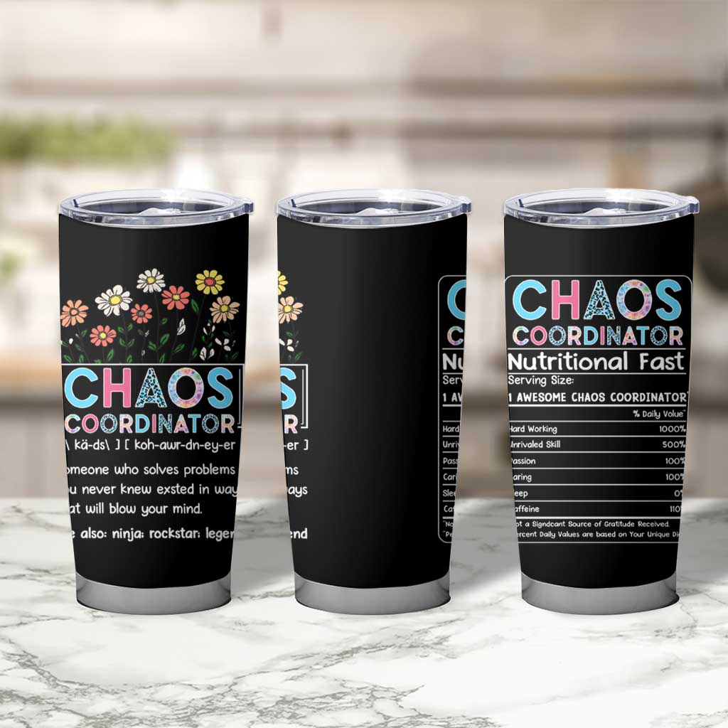 Chaos Coordinator Tumbler Cup Thank You Gift Christmas Gifts for Colleague Coworker Travel Mug - Wonder Print Shop
