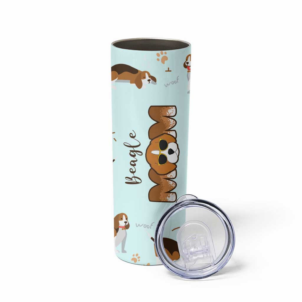 Beagle Dog Mom Skinny Tumbler Funny Dog Lover Mothers Day Gifts