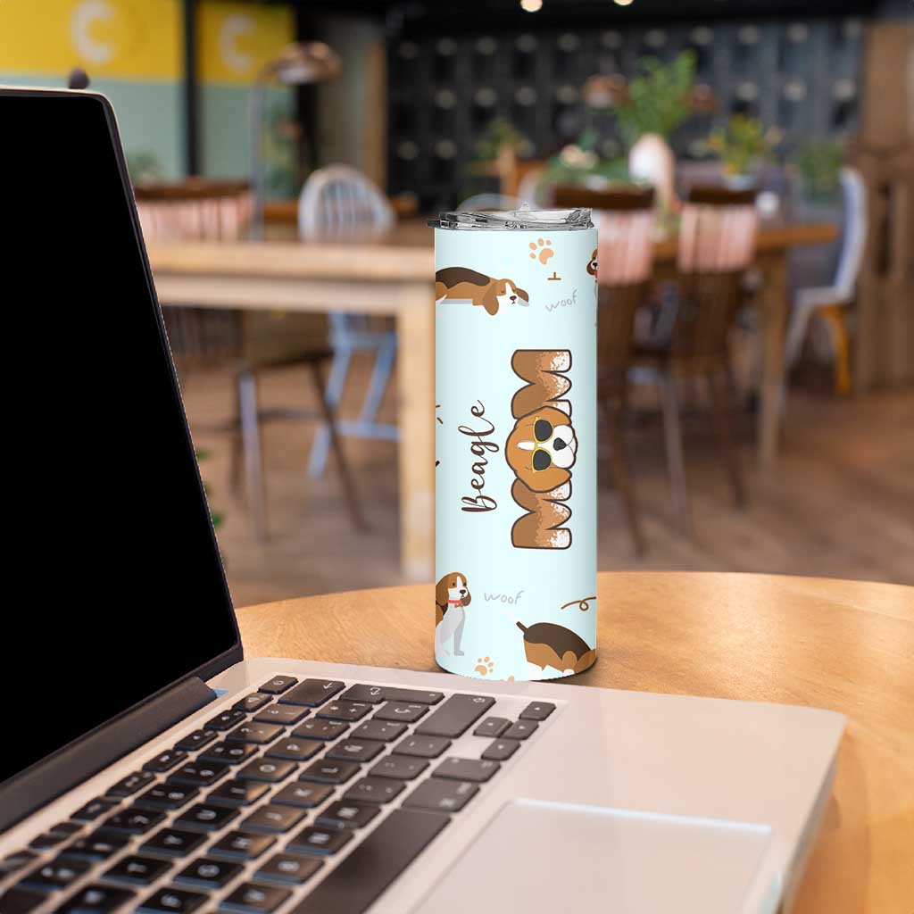 Beagle Dog Mom Skinny Tumbler Funny Dog Lover Mothers Day Gifts