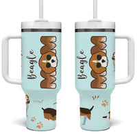 Beagle Dog Mom Tumbler With Handle Funny Dog Lover Mothers Day Gifts