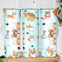 Corgi Dog Mom Skinny Tumbler Funny Dog Lover Mothers Day Gifts