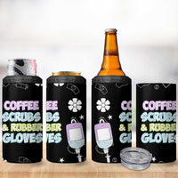 Coffee Scrubs Rubber Gloves 4 in 1 Can Cooler Tumbler Funny Nurse Doctor Hospital Staff Gifts