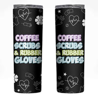 Coffee Scrubs Rubber Gloves Skinny Tumbler Funny Nurse Doctor Hospital Staff Gifts