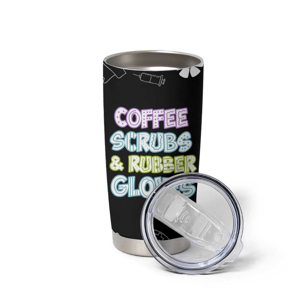 Coffee Scrubs Rubber Gloves Tumbler Cup Funny Nurse Doctor Hospital Staff Gifts
