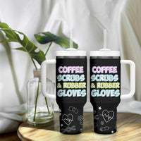 Coffee Scrubs Rubber Gloves Tumbler With Handle Funny Nurse Doctor Hospital Staff Gifts